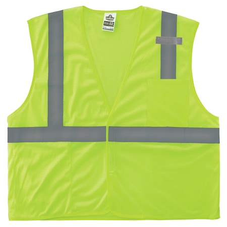 Ergodyne Hi-Vis Safety Vest M Class 2 , Hook & Loop 1 Mic Tab 8210HL-S